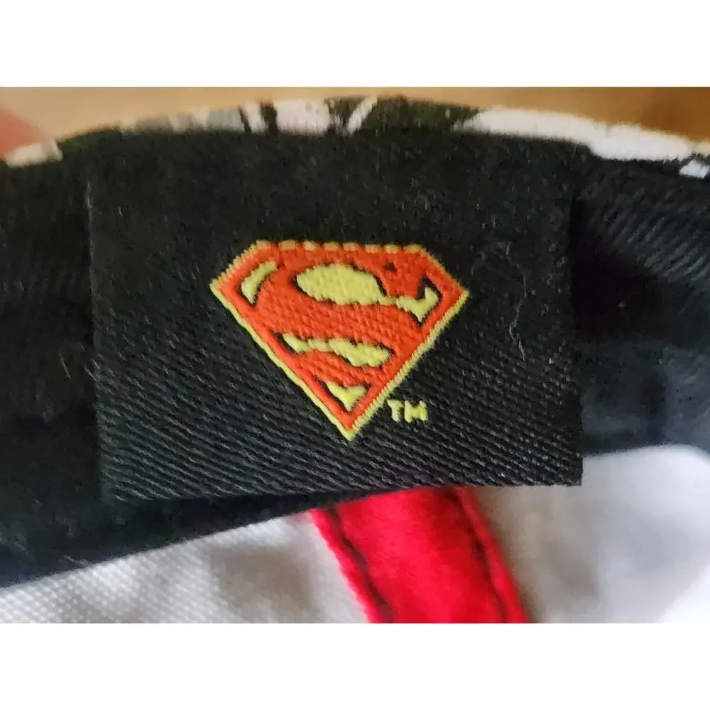 Bioworld Superman DC Comics Flatbill Fitted Hat Men's Black White Comic Print